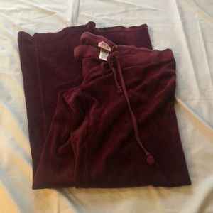 Burgundy Juicy Couture Lounge Pants
